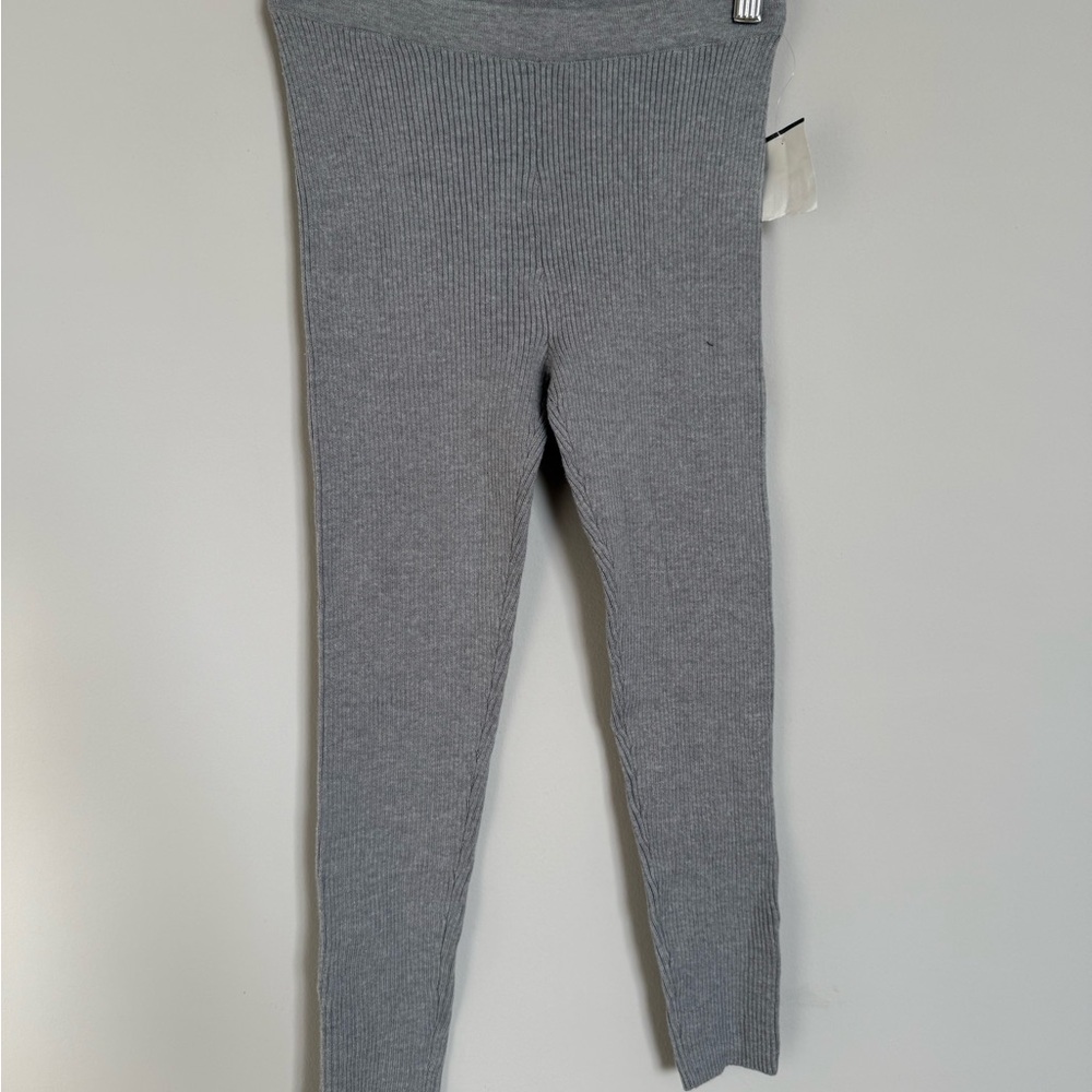 Take It Easy Girls Gray Ribbed Leggings 6X
